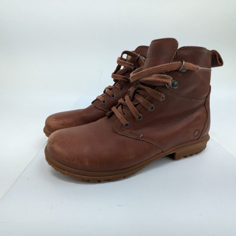 Bogs pearl lace boots brown leather 6.5